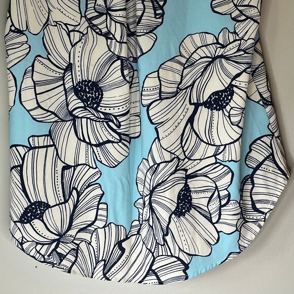Suzanne Betro Blue & White Floral Tank Top Size XL - Picture 10 of 11